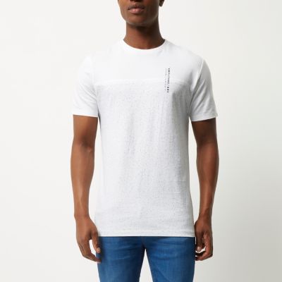 White navy print t-shirt